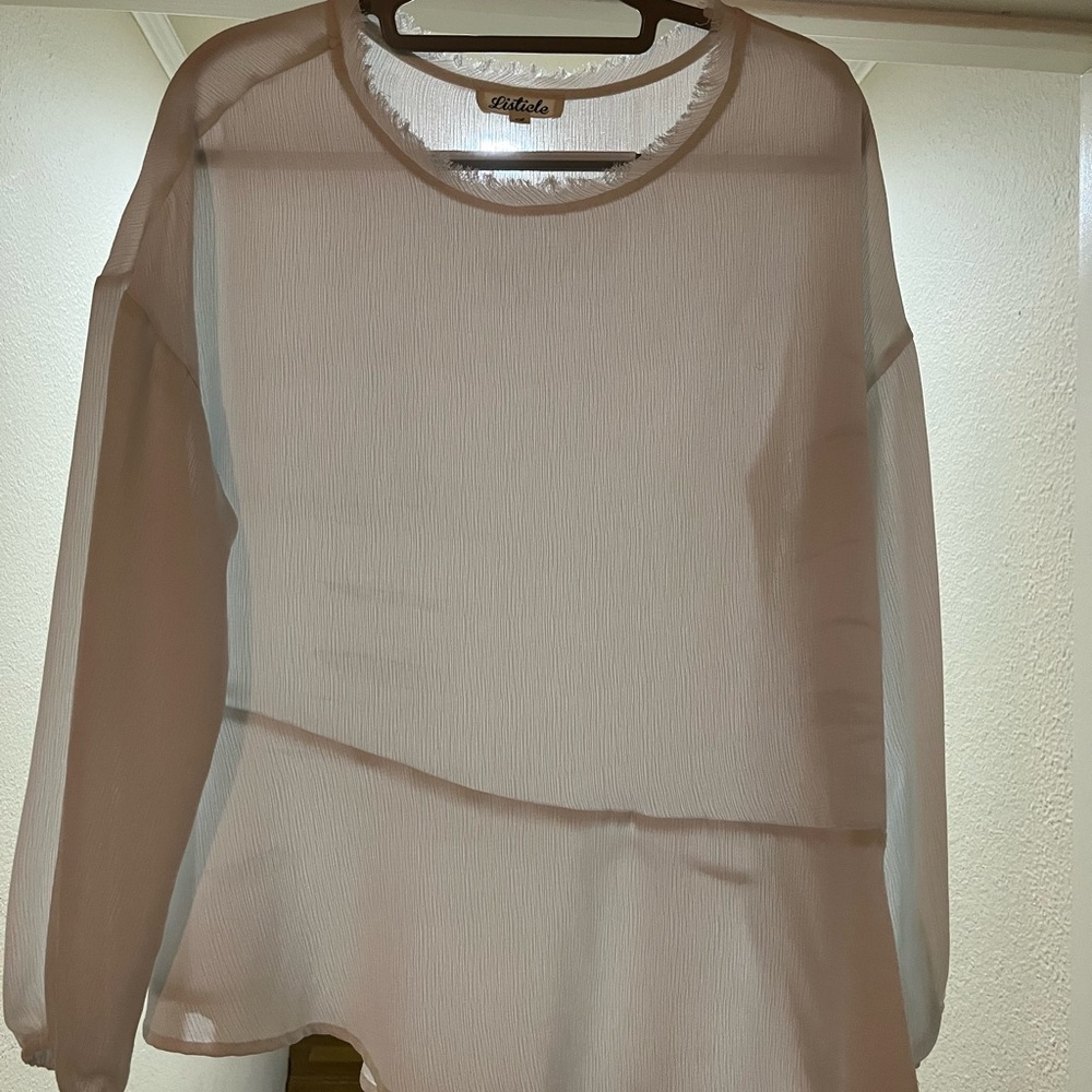 Listicle Cream Blouse